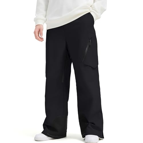 HOUZONIY Herren Schneehose Winter Wasserdicht Snowboardhose Latzhose Herren Winterhose Warm Outdoorhose Ski Hosen für Männer