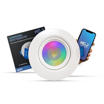 Avant Neo Spot LED Smart 5W Embutir Redondo Wi-Fi RGB, Colorida, Dimerizável Bivolt, Compatível com Alexa, Google Home e Tuya