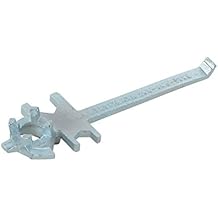 Vestil BNW-IX-W Polished Zinc Cast Steel Straight Hand Drum Bung Nut Wrench