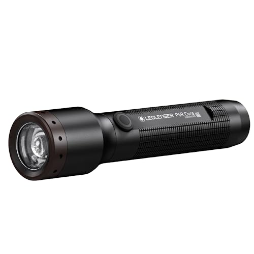 Ledlenser, P5R Core Rechargeable Flashlight, High Power LED, 500 Lumens, Waterproof Light for Home, Outdoor, Camping, and Emergency Use, Black