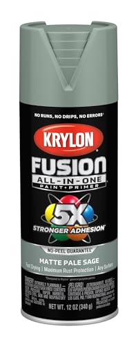 Image of Krylon Fusion All-In-One Adhesive Spray Paint for Indoor /Outdoor Use, 12 oz, Pale Sage
