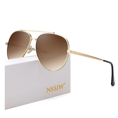 Polarized Aviator Sunglasses for Men and Women, Classic Pilot Sun Glasses with Premium Metal Frame and UV Protection