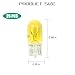 Osilly 25PCS T10 12V 5W Car Turn Signal Light Bulbs, Clear Flat Foot Vehicle Side Marker Lamp Bulbs, Auto Interior Amber Headlight Bulbs Accessories, Universal for SUV, Sedan, Truck (Yellow)