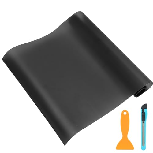 Culinavog Film de voiture Protection 30*200cm, Noir Autocollant Adhésif, Protection pour voiture, Moto, Vélo, etc., Adapté à Une Utilisation Automobile en Extérieur, avec Grattoir