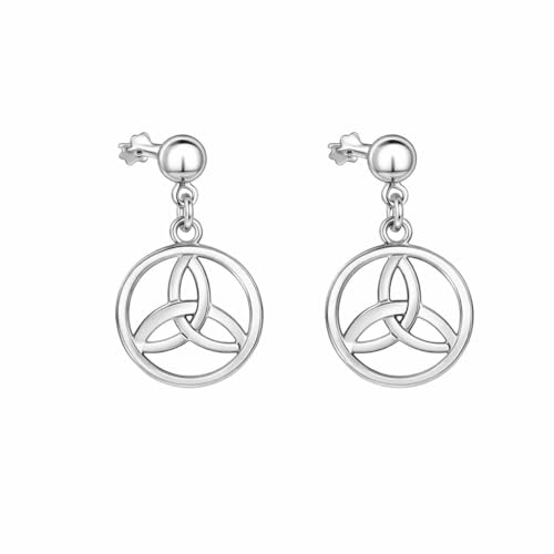 Boucles d'oreilles nœud celtique argent 925 anti-allergie pour soulager les lobes sensibles