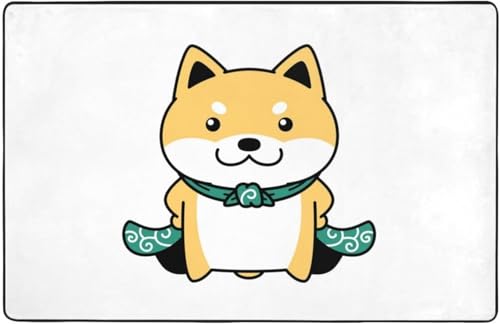 カーペット 犬柄 和風 緑 唐草模様 ラグマット じゅうたん 絨毯 リビングルームマット 約150x100cm ふわふわ 洗える 抗菌 防臭 防ダニ 滑り止め付 折り畳み 持ち運び便利 通気性 耐久性 長方形 冷房 床暖房対応 オールシーズン 人気 おしゃ