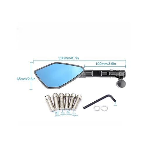 Espejos Retrovisores de Aluminio CNC 8mm 10mm de Alta Gama 7