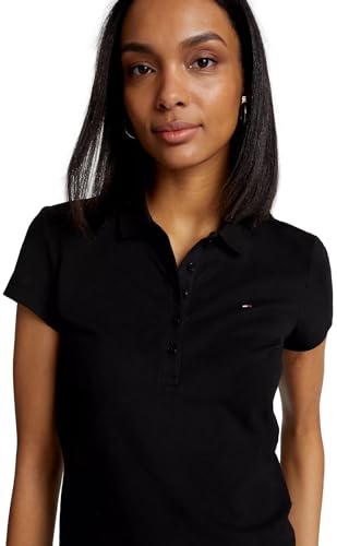 Image of Tommy Hilfiger Women's Solid Short Sleeve Pique Polo Shirt