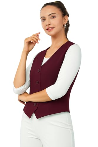 Image of SaintX Women's Waist Coat | Sleeveless | Stylish Executive Wear | Formal Blazer Waistcoat | Office wear