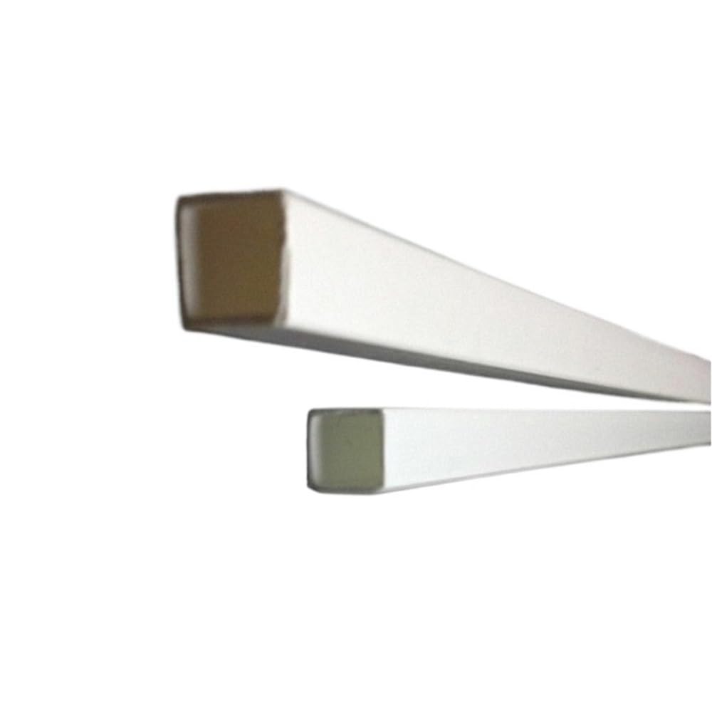 Tubo di plastica fai da te Tubi quadrati in plastica ABS, tubi lunghezza 250/500 mm, in bianca for connettori modello 10 pezzi(500MM*5MM)