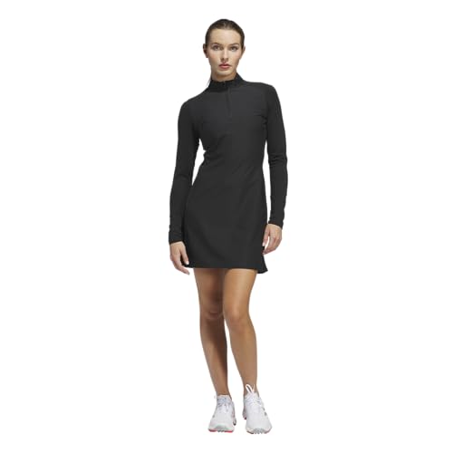 adidas Women's Ultimate365 Long Sleeve Dress, Black, Large