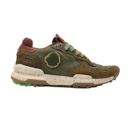 Satorisan - Chacrona Premium Hombre - Zapatillas Casual para Hombre - Sneakers Urbanas Cuero Respetuosas, Cómodas y Duraderas - Color Dark Green - Talla 44