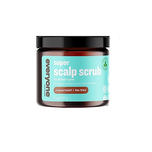Everyone Hair Care Super Scalp Scrub - Peppermint & Tea Tree, 8 fl oz Bottle, Scalp Exfoliator...