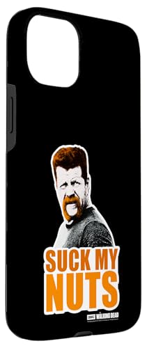 Coque iPhone 15 Plus noire imprimée série TV The Walking Dead originale
