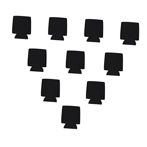 Abaodam 10Pcs Black Beverage Can Insulator Sleeves Beer Cover Holders for Parties Events Decorative Table Accessories for Home Festivals