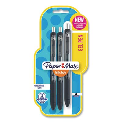 Paper Mate 1958177 InkJoy Retractable Gel Pen Fine Point Black Ink 3/Pack (1951638)