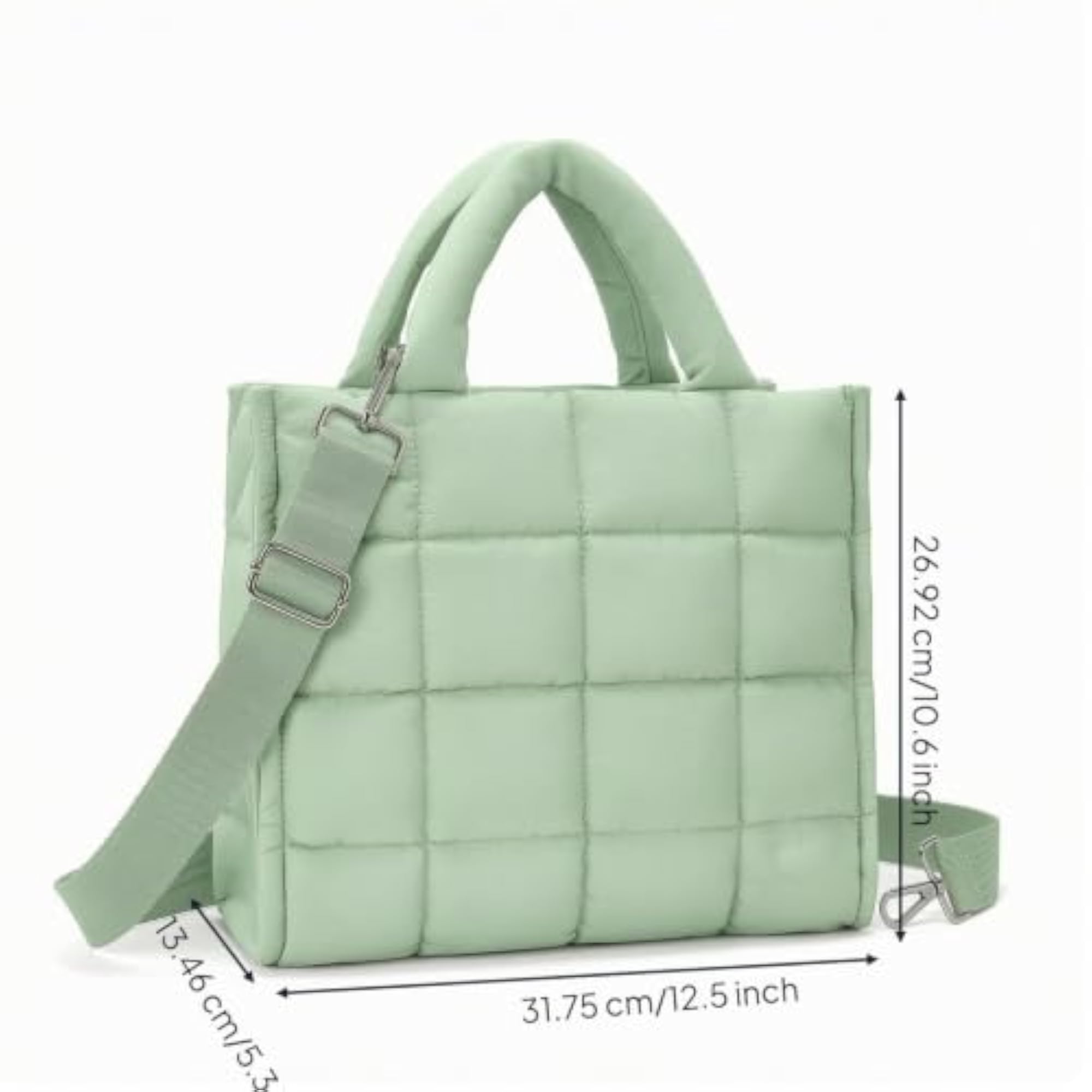 Puffer Tote Bag Waterproof Quilted Tote Bag for Journeyers