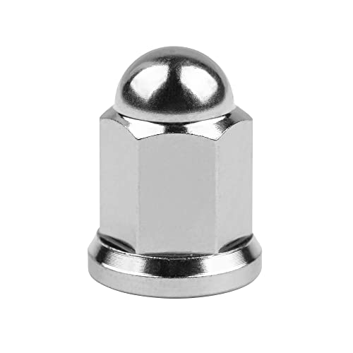 Image of Titanium M6 M8 M10 Dome Head Acorn Nuts for Bicycle Motorcycle Exhaust Pipe Car Pack of 6 (M6, Silver)