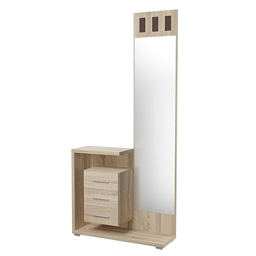 Mueble recibidor vertical para organizar entradas estrechas con el estilo Celine 7