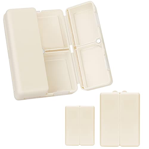 Image of FYY Travel Pill Organizer, Pill Box Medicine Case-2pcs Beige