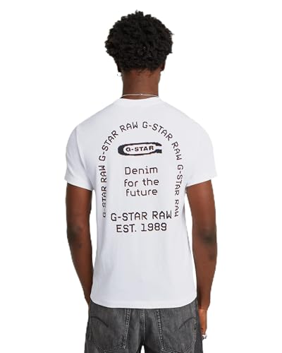 T-shirt G-Star Hommes Back Graphic haut de gamme en coton doux avec design imprimé arch