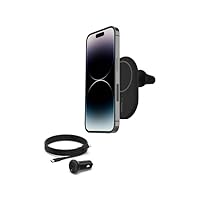 Belkin BoostCharge Supporto da auto magnetico per telefono, compatibile con MagSafe, iPhone...