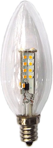 Ag-Eco LED Candelabra Torpedo Light Bulb, C32, Clear, 2.2 Watt, Dimmable, Replacement for 20 Watt Classic Light Bulb