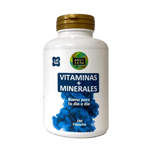 Multivitaminas y Minerales - 180 Cápsulas | Complemento Alimenticio Diario con Vitaminas B, C, D, E, Hierro y Zinc | Apoya el Metabolismo Energético y Reduce el Cansancio