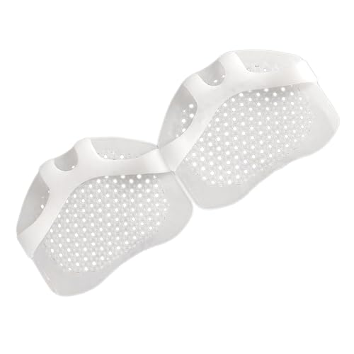 Watreketal 2 almohadillas de silicona suave para el metatarso reutilizables para el antepié, almohadillas de talón alto, insertos de zapatos, Blanco estrecho, Talla única
