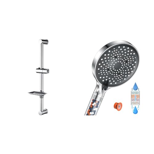 Support pommeau de douche Ibergrif argenté pour une salle de bain zen - 2