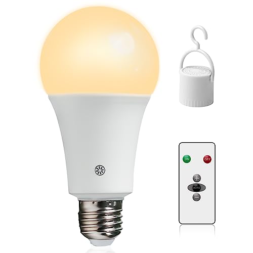 BLUEYE 2 Lampadine LED Ricaricabili B22 Con Telecomando 300 Lumen 40W Equivalenti, Timer E Dimmer, Luce Emergenza