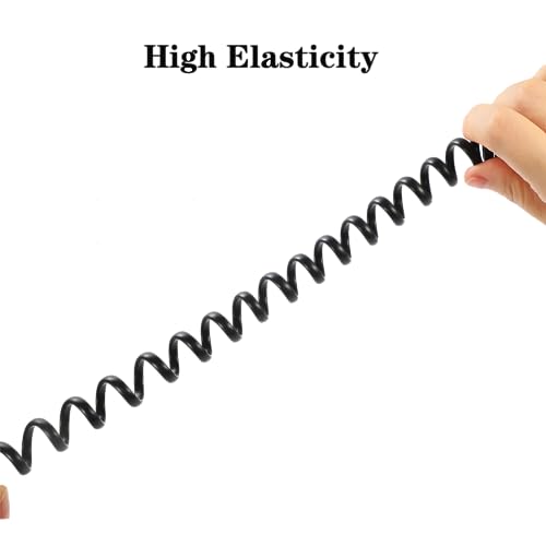 Image of LanSenSu Phone Cord Landline8Ft Uncoiled / 1.4Ft Coiled Landline Phone Handset Cable RJ9 4P4C Telephone Accessory- Black (20pack)