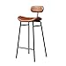 Produktbild GDHY Barhocker Barstuhl Mit Lehne Moderner Küchenhocker Metallgestell Bistrostuhl Kunstleder Gepolsterte Sitzfläche Arbeitshocker Barstuhl Sitzhöhe 75 cm