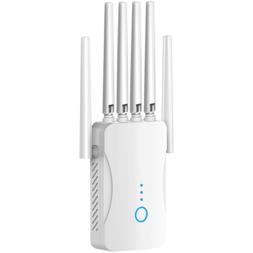 Repetidor WiFi Potente con 6 Antenas, Amplificador Señal WiFi Largo Alcance, Extensor WiFi Soporta...