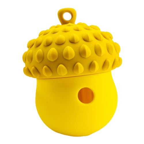 Training Treat Toys, Acorn Shape Dog Food Dispenser, Size 9.5x9.5x12.5cm, Training Toy Teeth, Interactive Dog Ball for Boredom B
