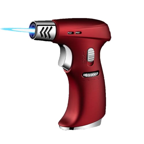 Encendedor de gas resistente al viento rojo miniatura 1