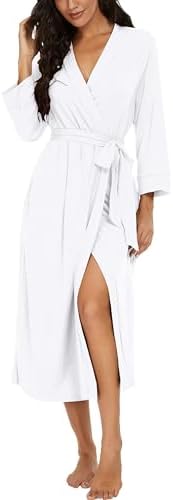 VINTATRE Robes for Women Long Knit Bathrobe XS-4XL