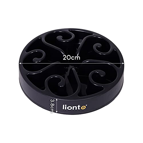 lionto Hundenapf Antischlingnapf Fressnapf rutschfest Katzennapf Anti-Schling-Hundenapf Futternapf, 20x5 cm schwarz - Image 6