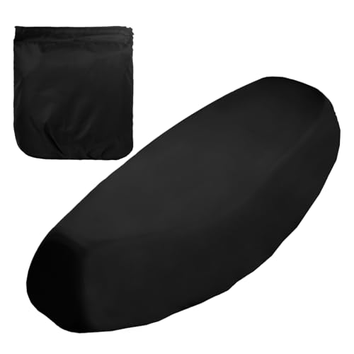 Funda para Asiento de Motocicleta Impermeable, Protector de Funda de Cojín de Polvo para Asiento Scooter Motocicleta, Funda Asiento Moto Poliéster Universal Protección Solar con Banda Elástica (M)