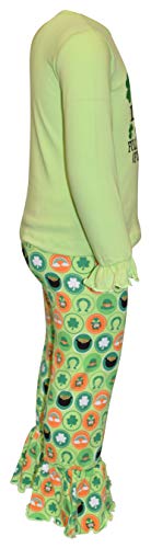 Image of Unique Baby 2 Piece Girls Double Ruffle Leggings and Long Sleeve Shirt Clothes Set Kid and Toddler Girl Outfit