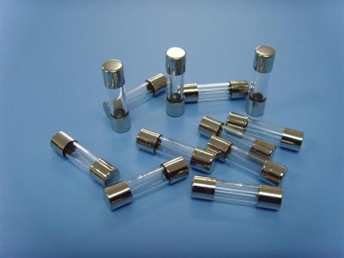 Fusible de vidrio T5A 5*20 para reparar fuentes de alimentación y audio 10 uds