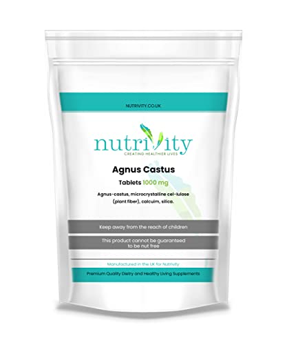 Vitex Chasteberry Agnus Castus 1000mg Tablets Menopause PMS Insomnia Supplement Nutrivity (240)