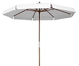 Ombrelone Guarda Sol 2,4 Metros Branco Bagum Com Base Belfix