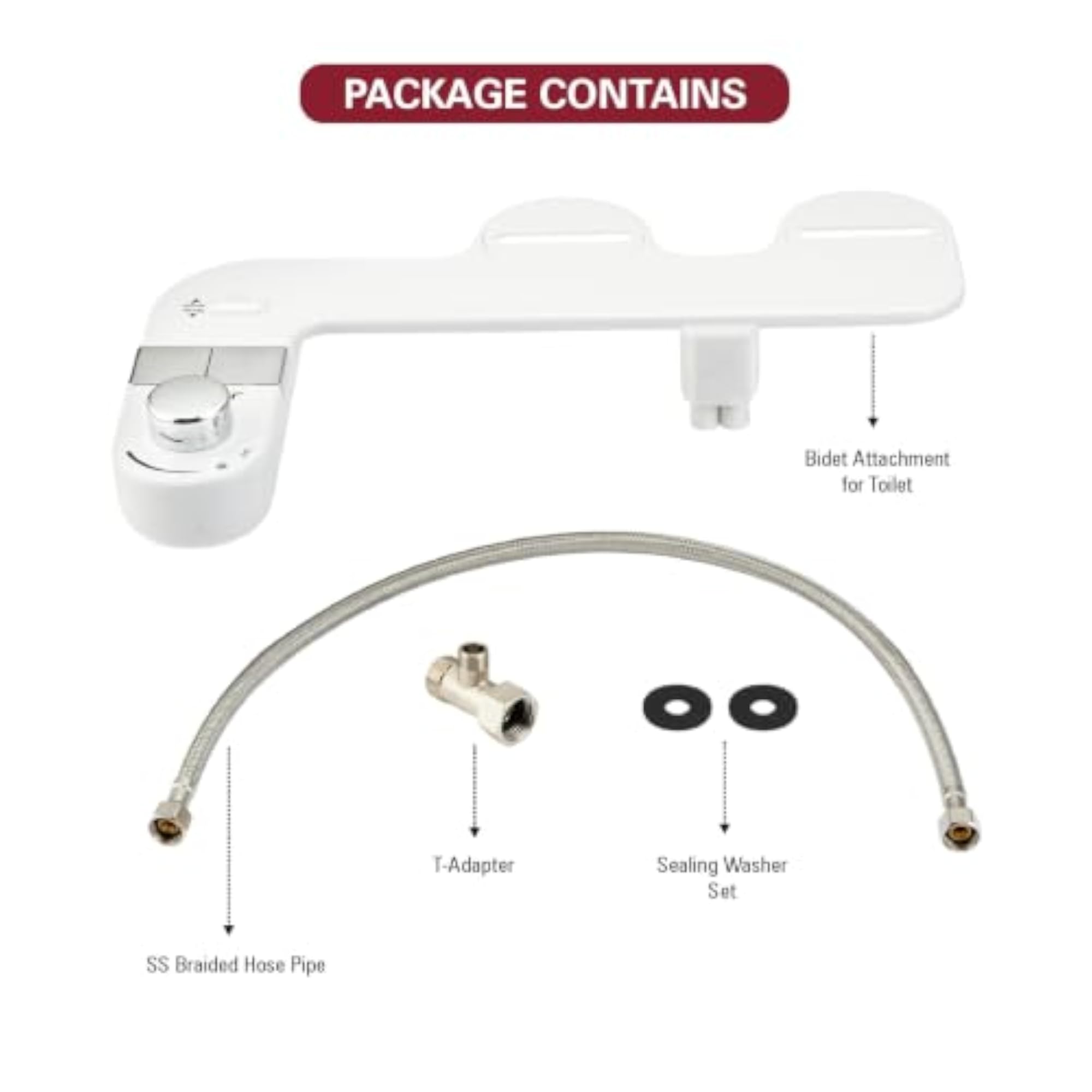 WATER Bidet Seat Attachment for Western Toilet