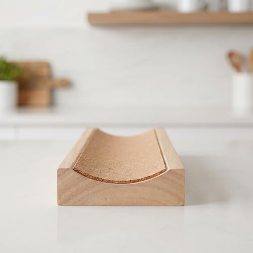 Soporte para rodillo de amasar de madera base antideslizante cocina pack de 2 GALPADA 8