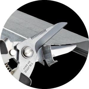 TAJIMA Cable Snips - DK Series Electrician's Tool with Deburring Groove & Elastomer Grips - DK-BB50-T
