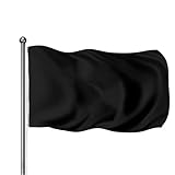 Bandera Negro, Bandera 90 * 150cm, Negro Bandera, Ubephant Negro Bandera, Fiesta, Decoración de Halloween, Decoración de Fondo de Fiesta de Dibujos