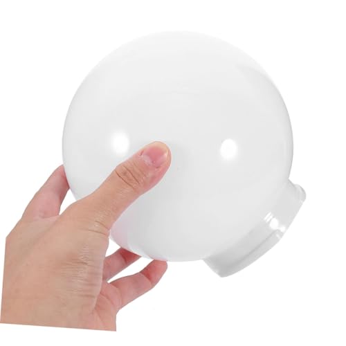 Image of Angoily Spherical Lampshade 9.84 Inch White Acrylic Outdoor Light Cover for Wall Fixtures 2Pcs Easy Install