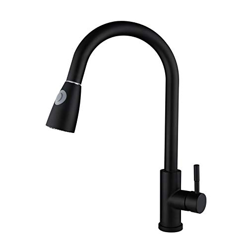 Tomo Pull Out Sink Mixer Faucet for Kitchen with Hot & Cold Connection Pipes, Table Mount (Black) (B0D7SJQVK2) Amazon Price History, Amazon Price Tracker