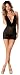 Escante Women's Cowl Neck Low Back Chemise and G-String